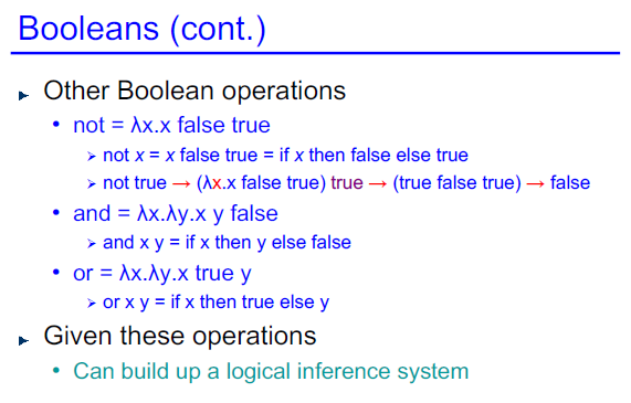 Lambda Calculus Boolean