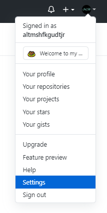 Github Menu