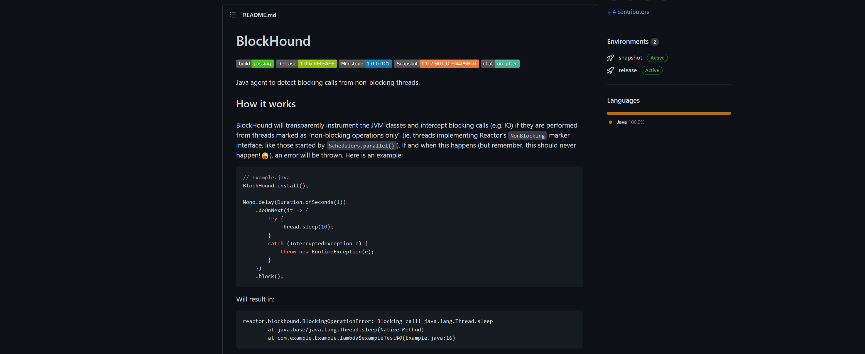 BlockHound GitHub