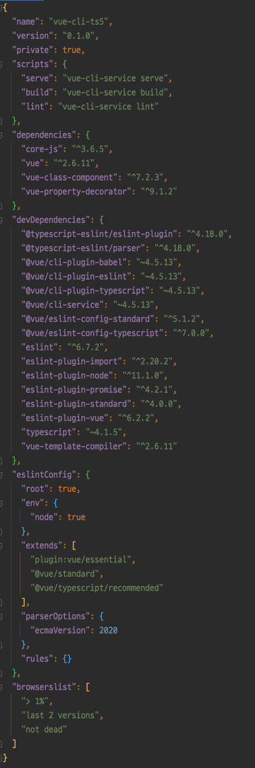 ESLint + Standard config