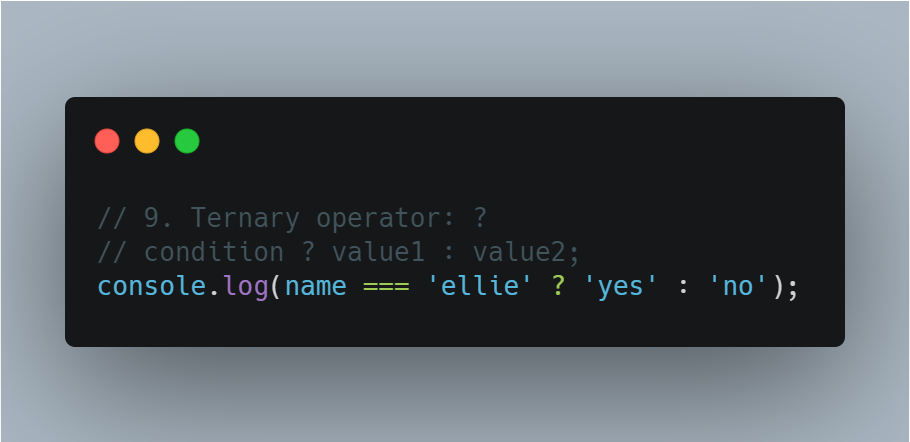 Ternary Operator