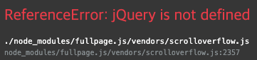 ReferenceError: jQuery is not defined
