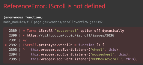 ReferenceError: IScroll is not defined