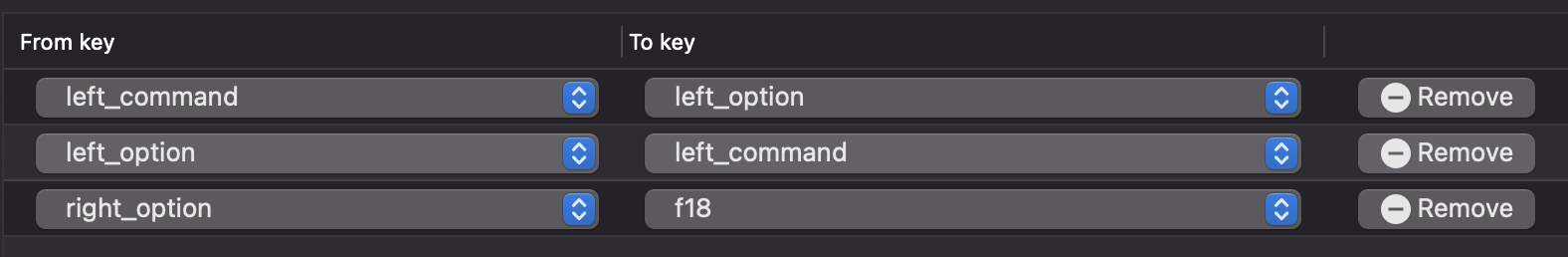GK893B Windows 키배열로 Mac에서 사용하기 위한 키매핑