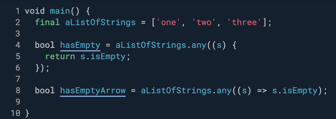 Arrow syntax