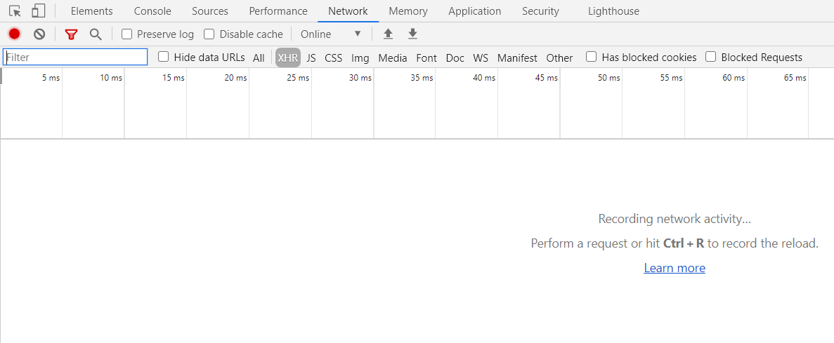 네트워크 탭 이동