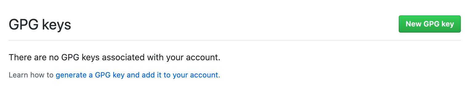 There are no GPG keys associated with your account.