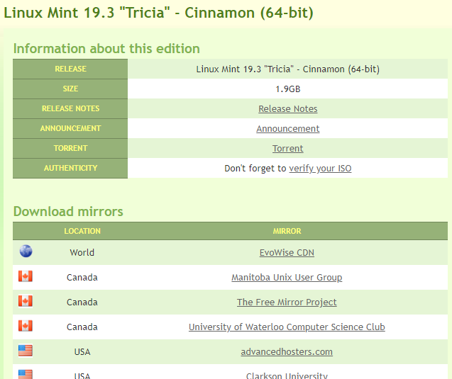 download cinnamon 64-bit