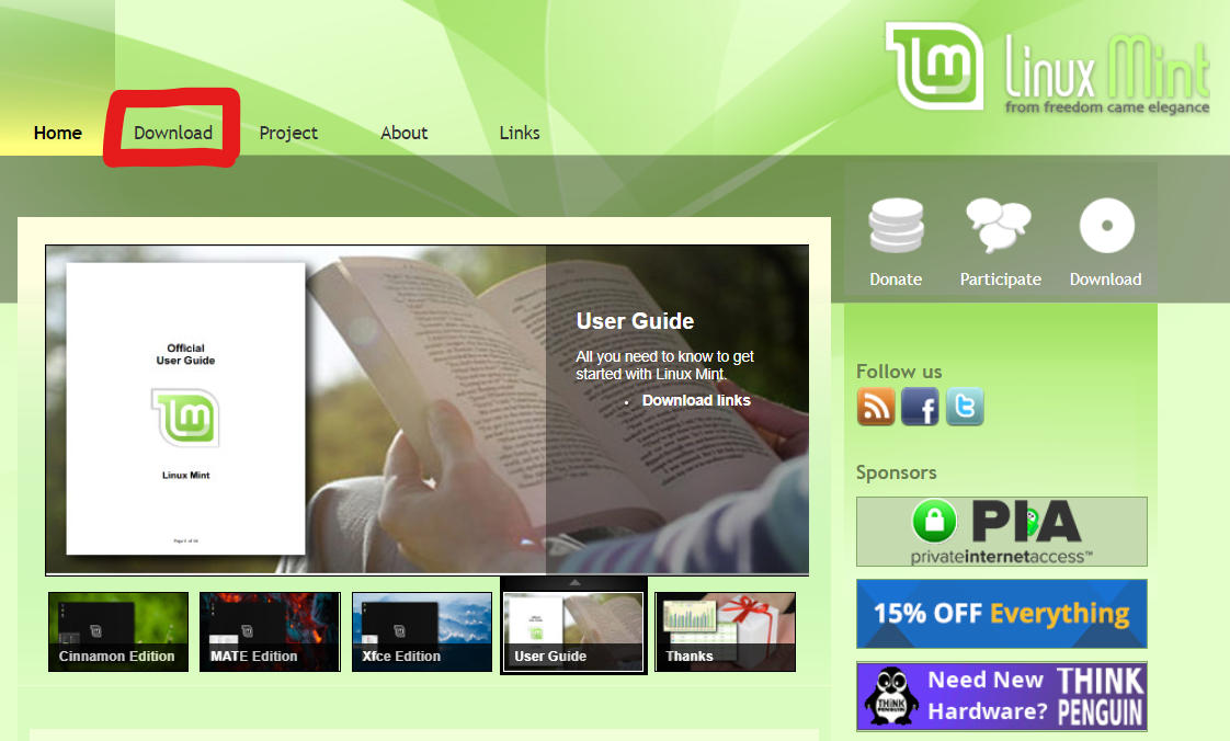 LinuxMint Homepage