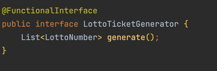 LottoTicketGenerator 인터페이스