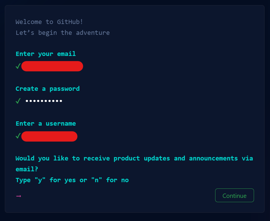 github 사이트 회원가입 이메일 수신 설정