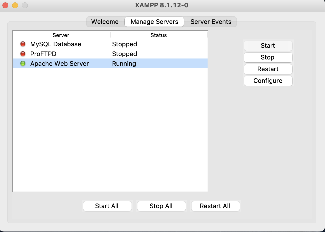 [XAMPP] XAMPP Apache Web Server 시작 안할 때