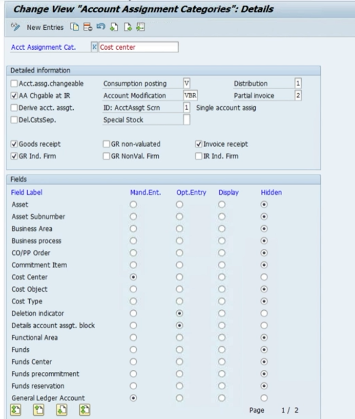 account assignment category in customer master