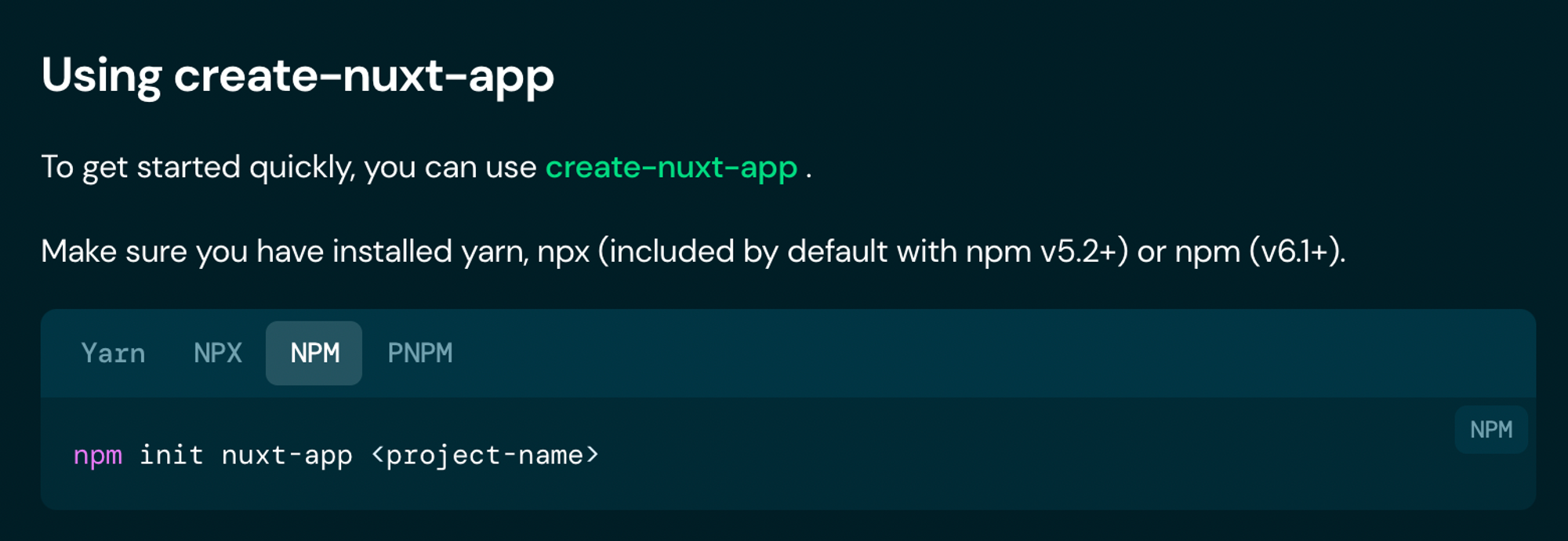 [Nuxt.js] Nuxt 프로젝트 시작하기