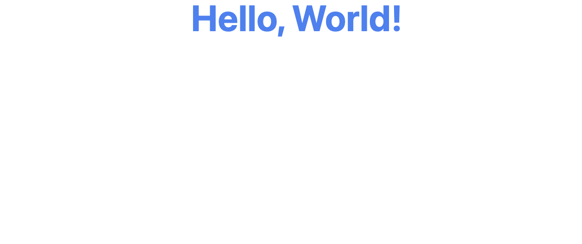 Hello, World!