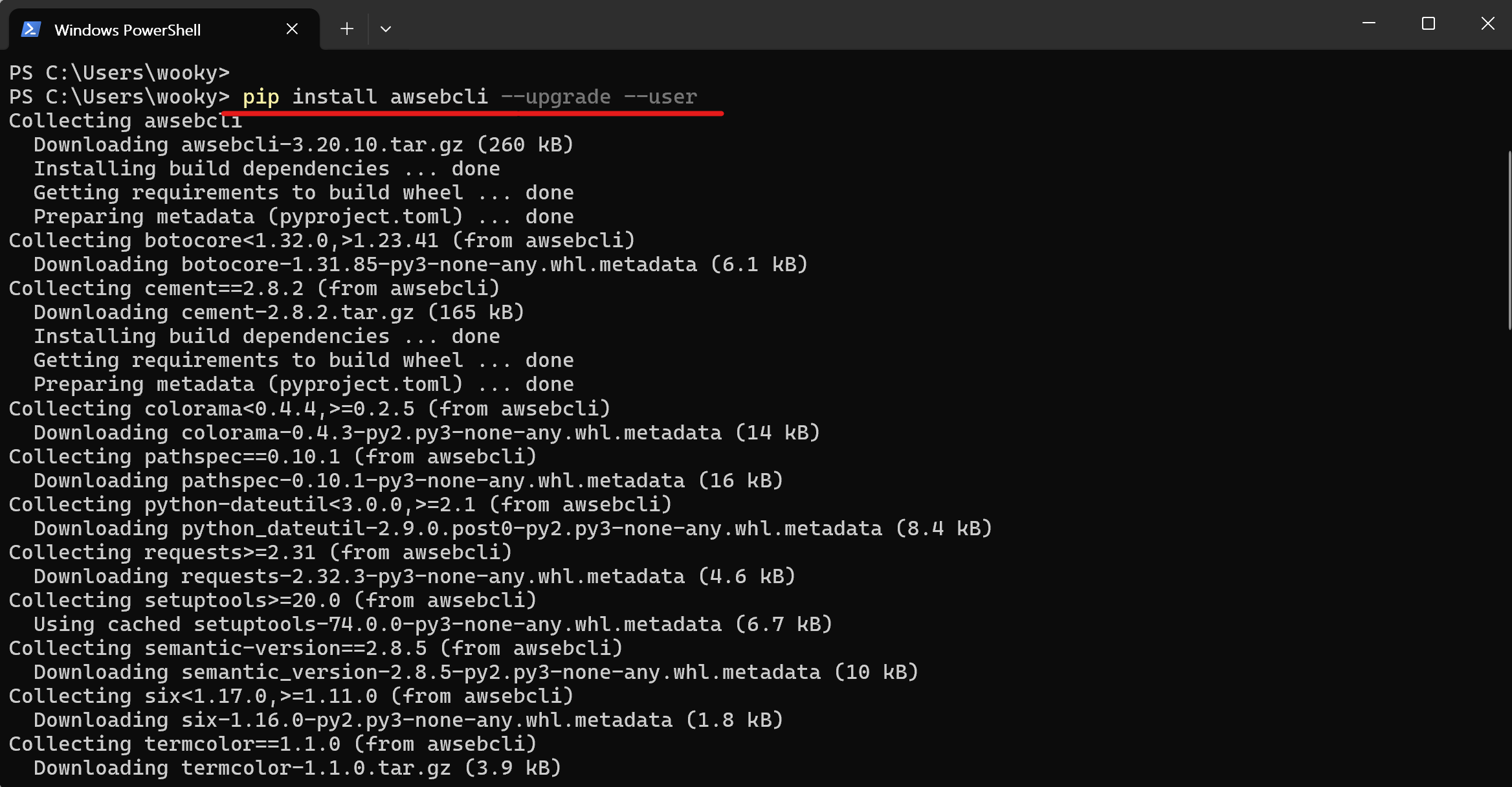 AWS CLI 와 EB CLI 설치