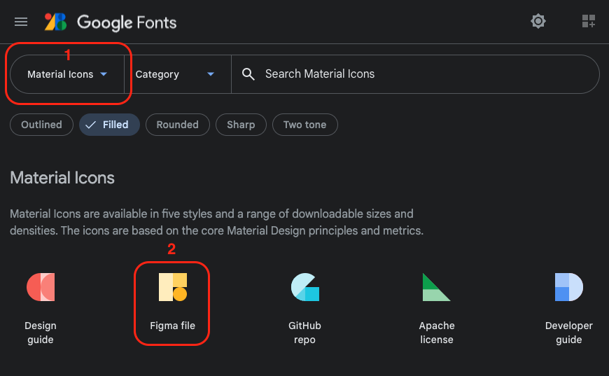 Google Fonts 아이콘