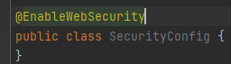Security 설정, Data 설정