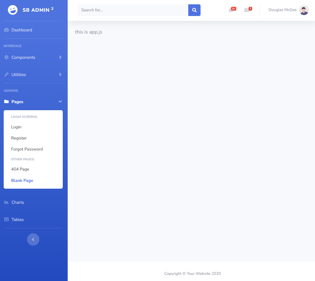 React에서 Bootstrap template 사용하기