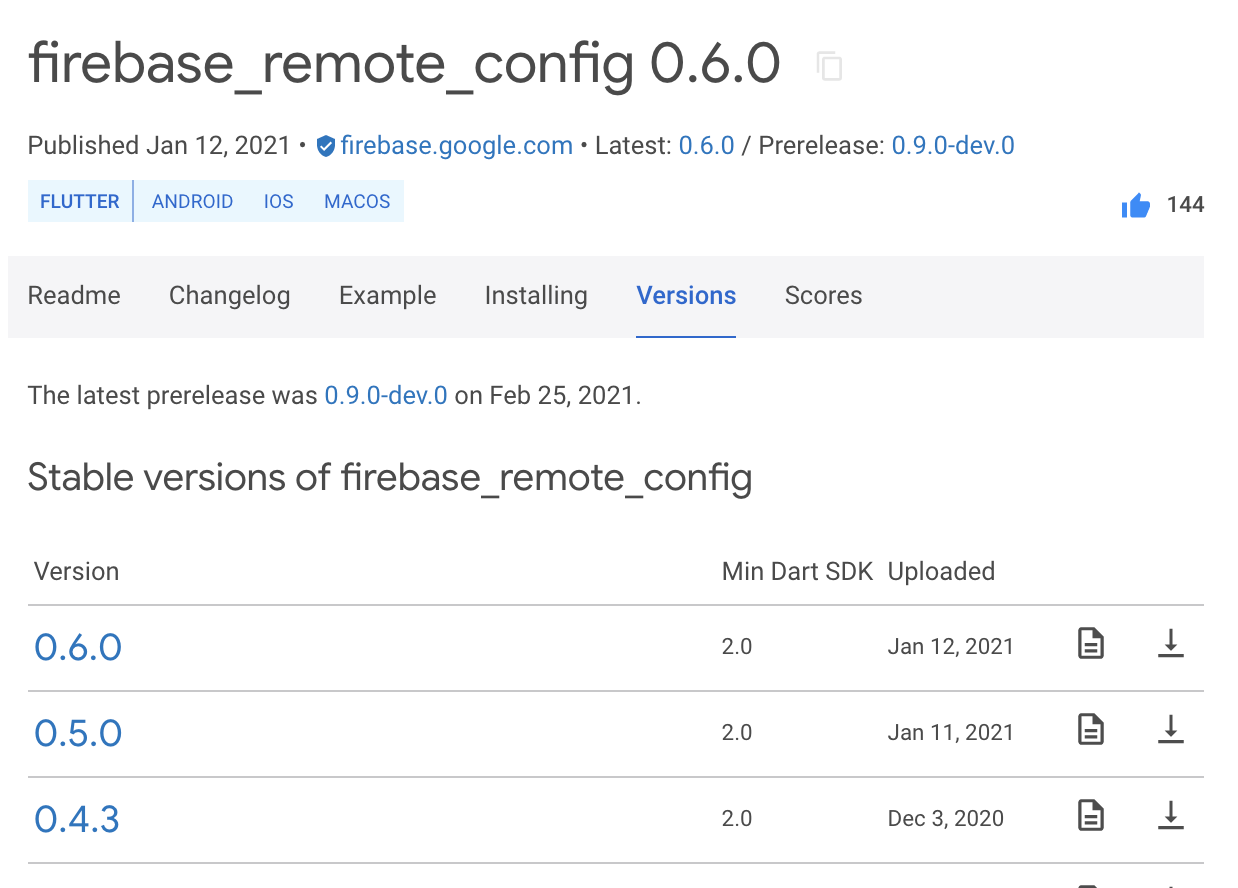 [flutter] firebase remote config setting 1 (quick start)