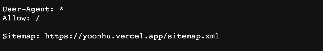 robots.txt 만들어진 결과 이미지