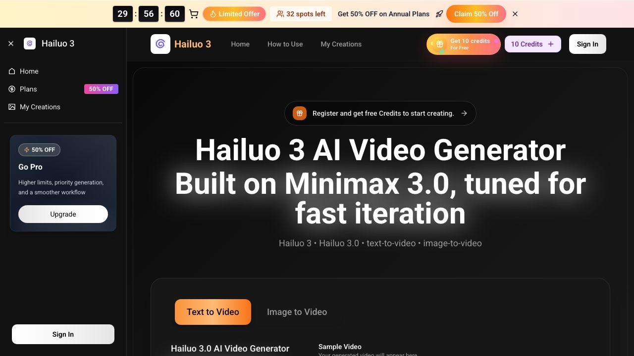 Hailuo 3.0 주요 기능