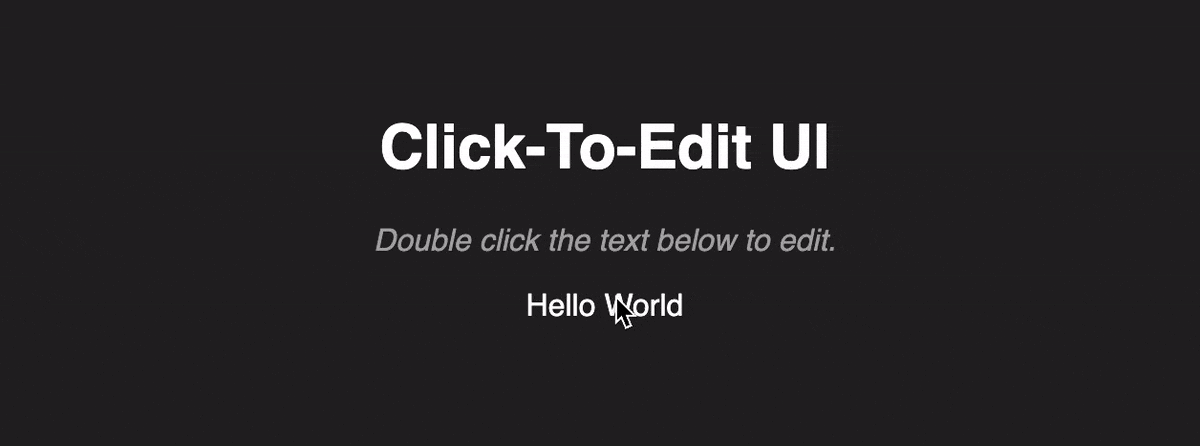 [TIL] React로 Click-To-Edit UI 구현하기