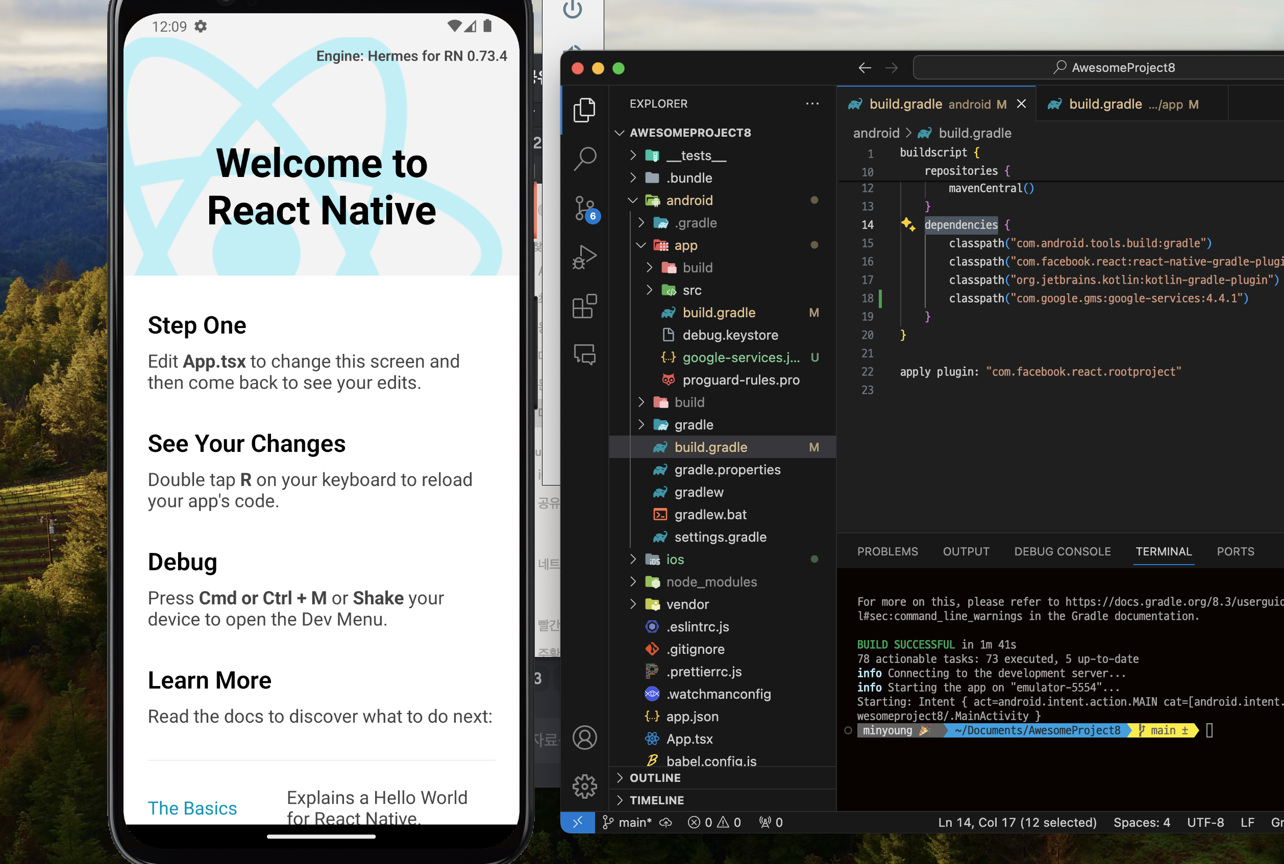 react native firebase android 연동