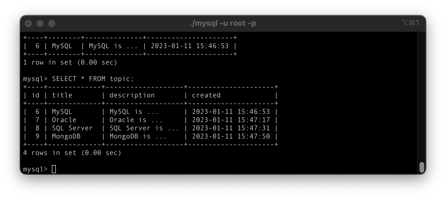 [생활코딩] PHP & MySQL 8. SELECT 사용법