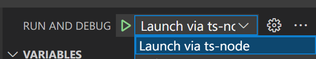 Launch via ts-node