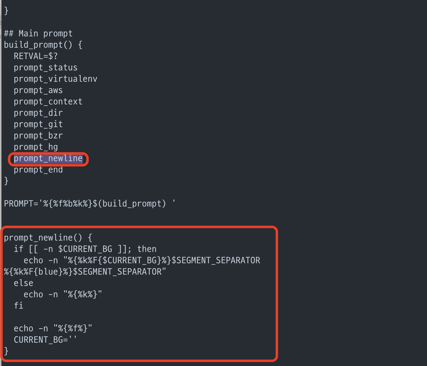 etiting .zshrc to apply function