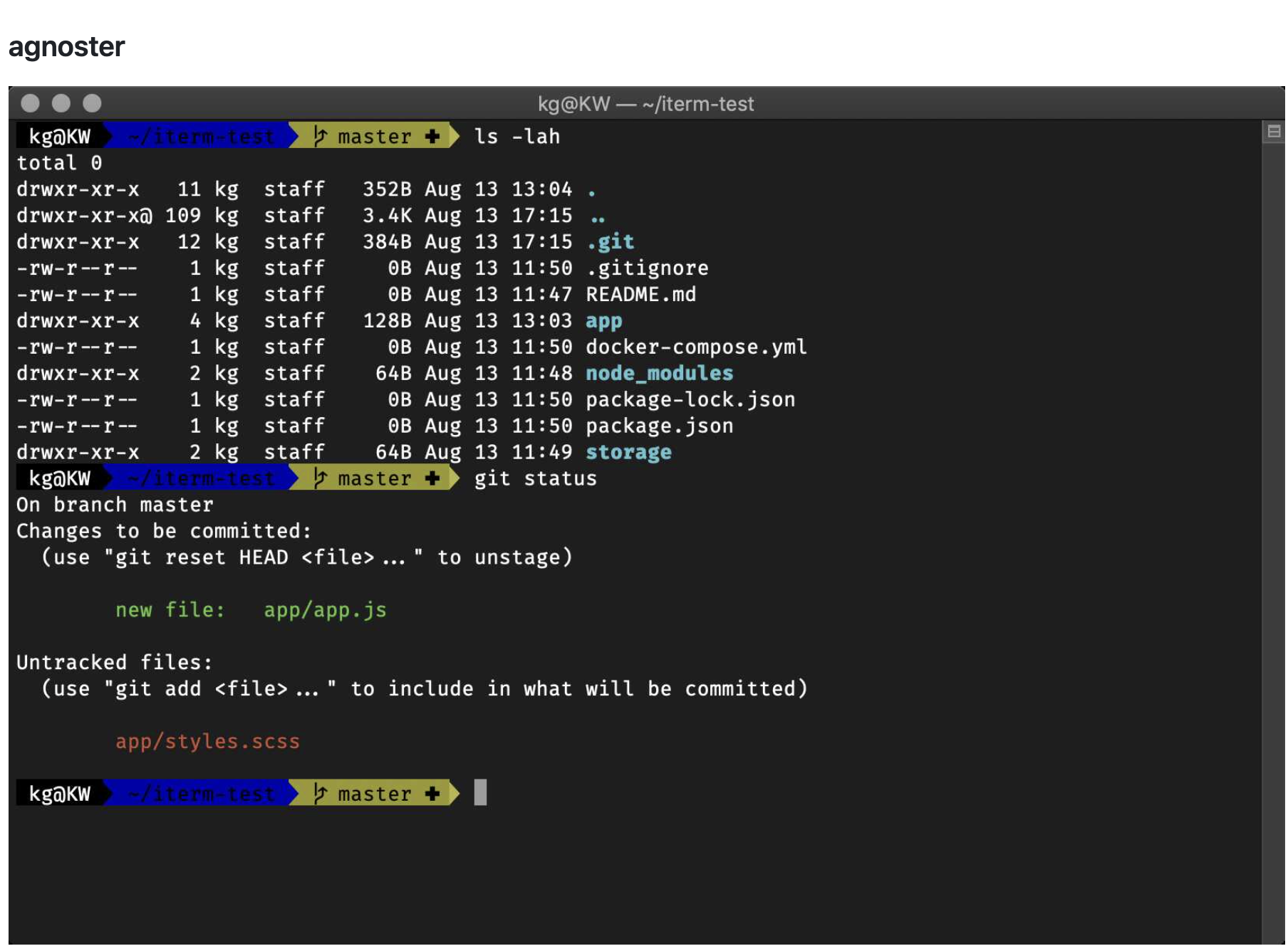 agnoster theme example
