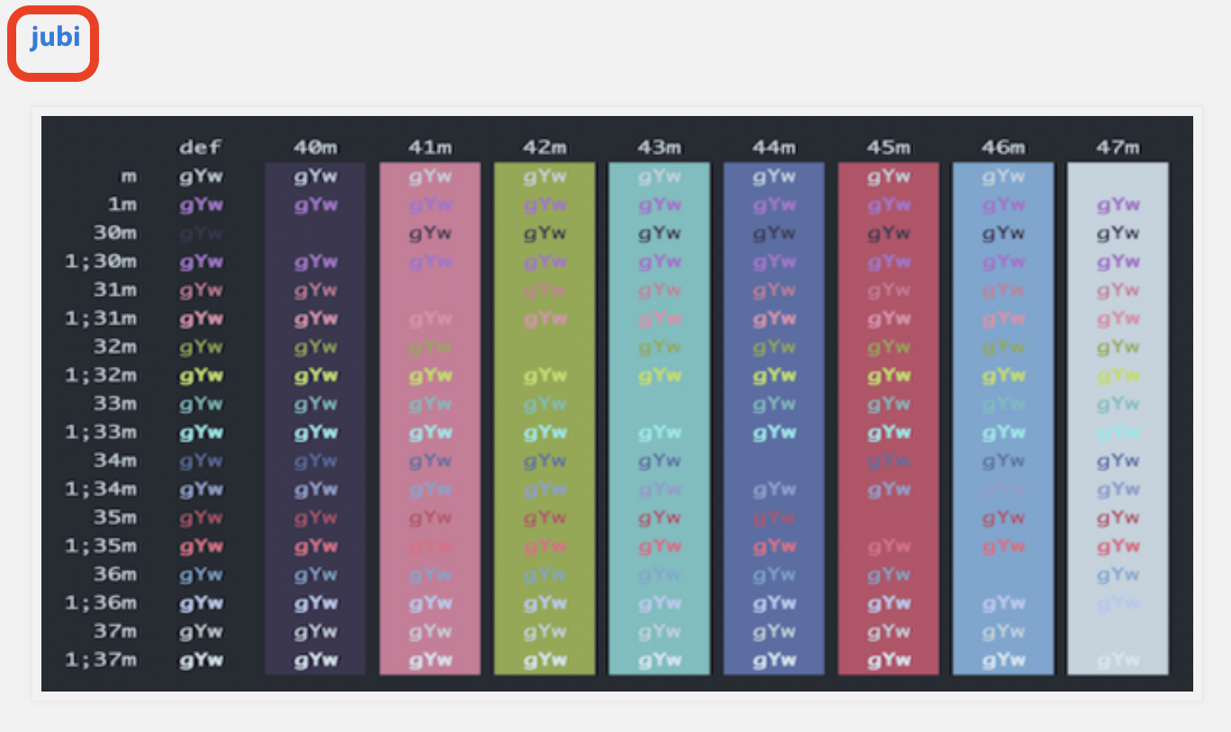 jubi color scheme example

