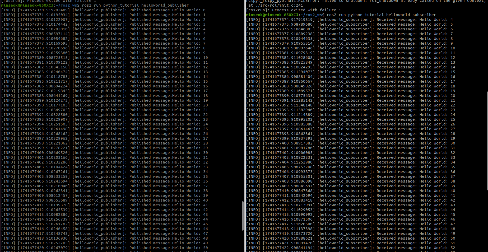 [ROS2] python으로 node 만들기