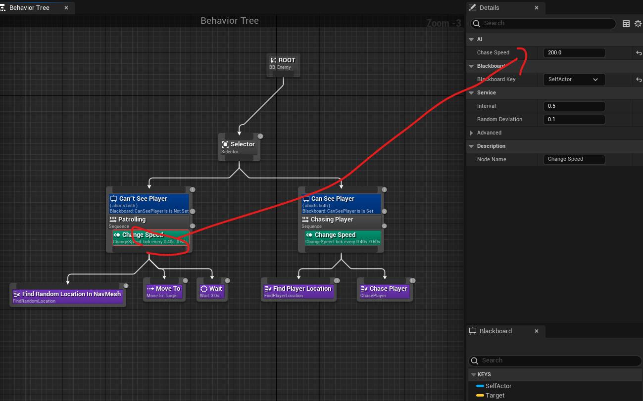 [ Unreal Programming/ C++ #3 TPS-Projects/ Patrol and Chase speed ]