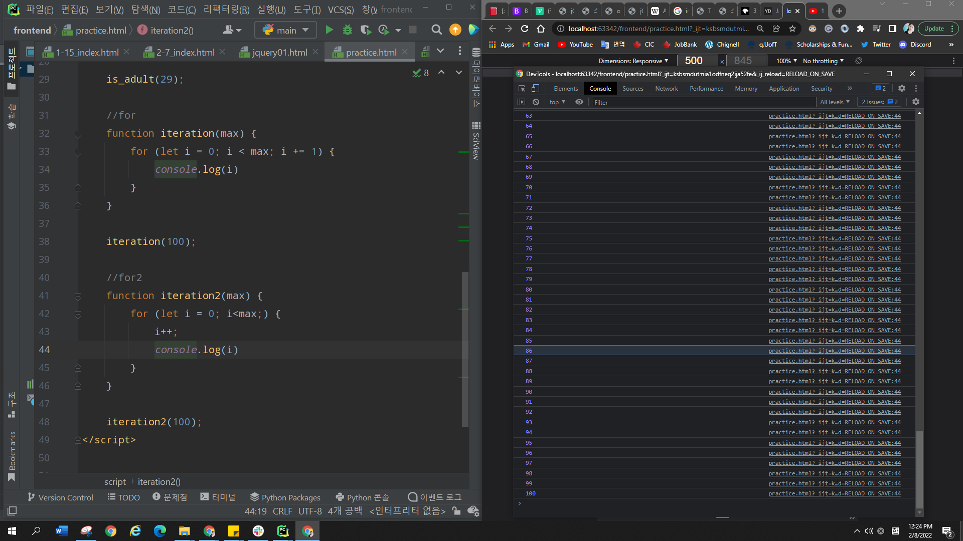 #Week1 - Javascript IF/For