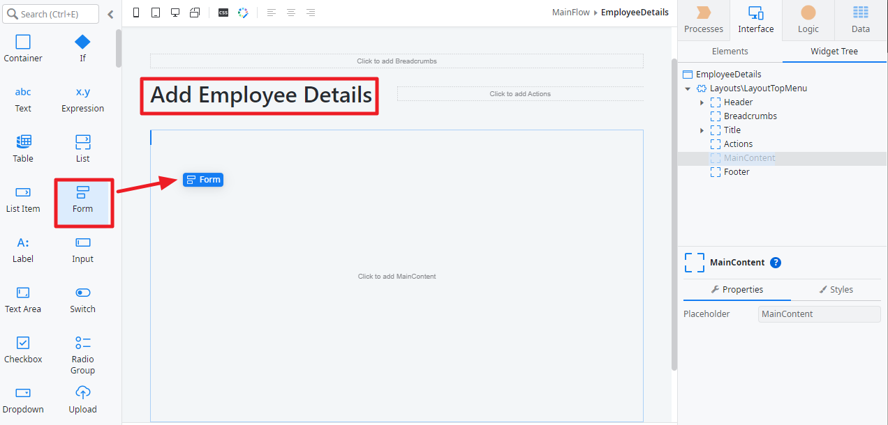 OutSystems - Building Web Form Exercise