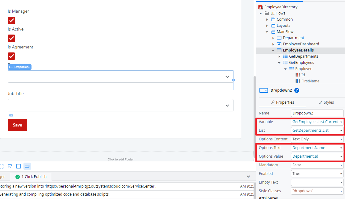 OutSystems - Building Web Form Exercise