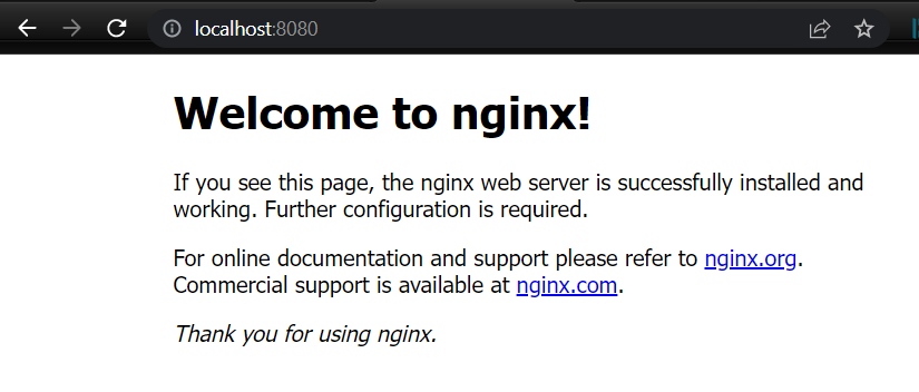 nginx main page