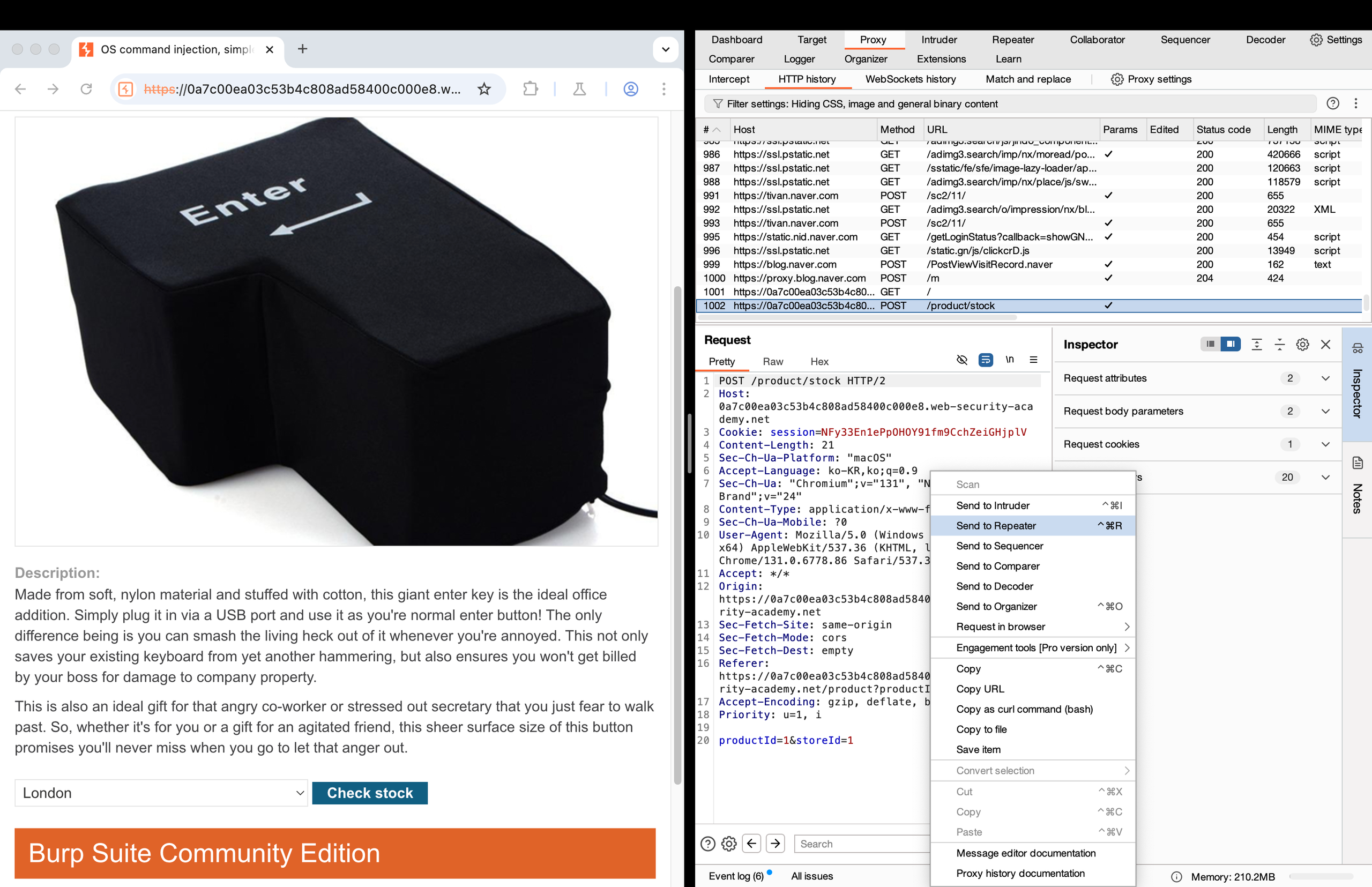 [Port Swigger academy]OS Command injection