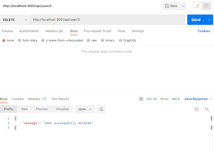 Express(Node.js) + Mysql (5) Rest API Delete Method