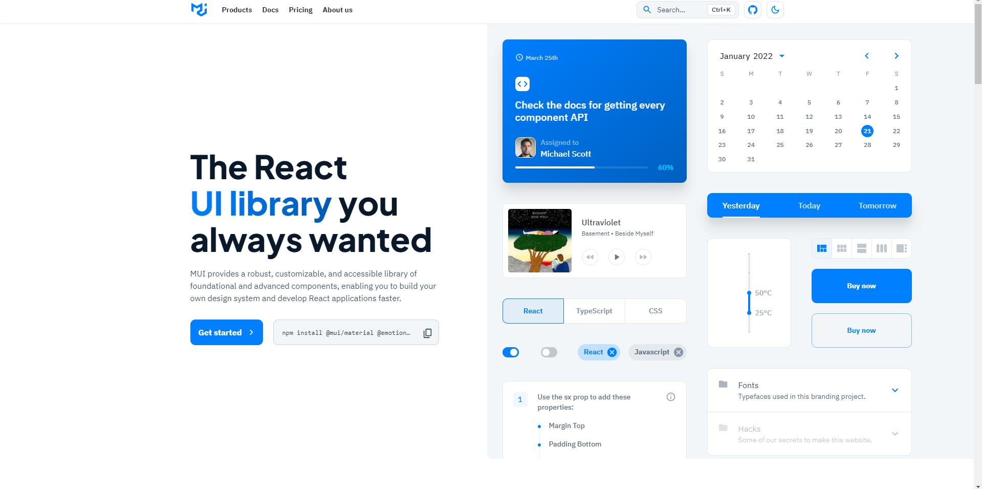 React.js (9) React + Material Ui