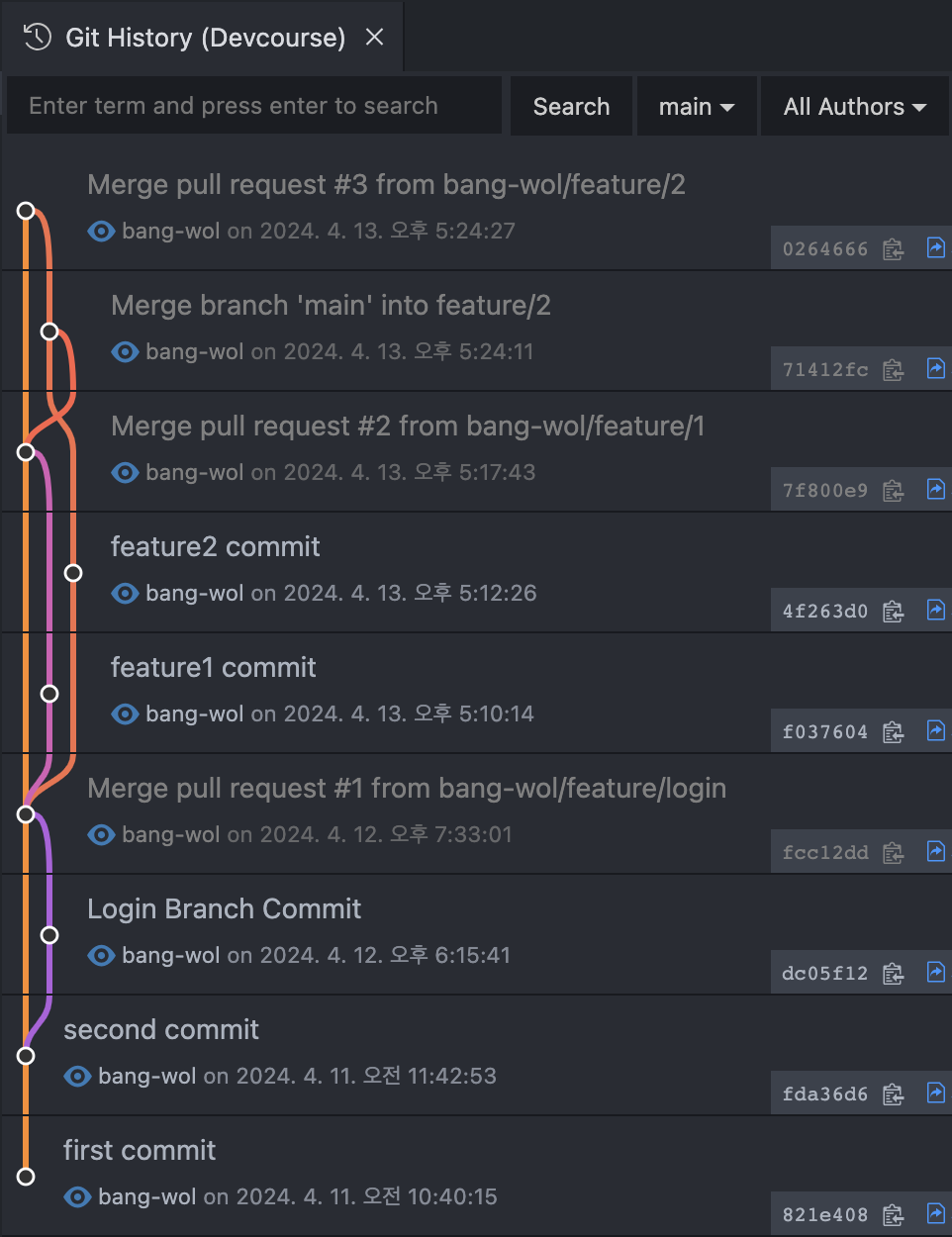 git history