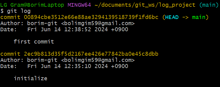 [GIT] Git Log