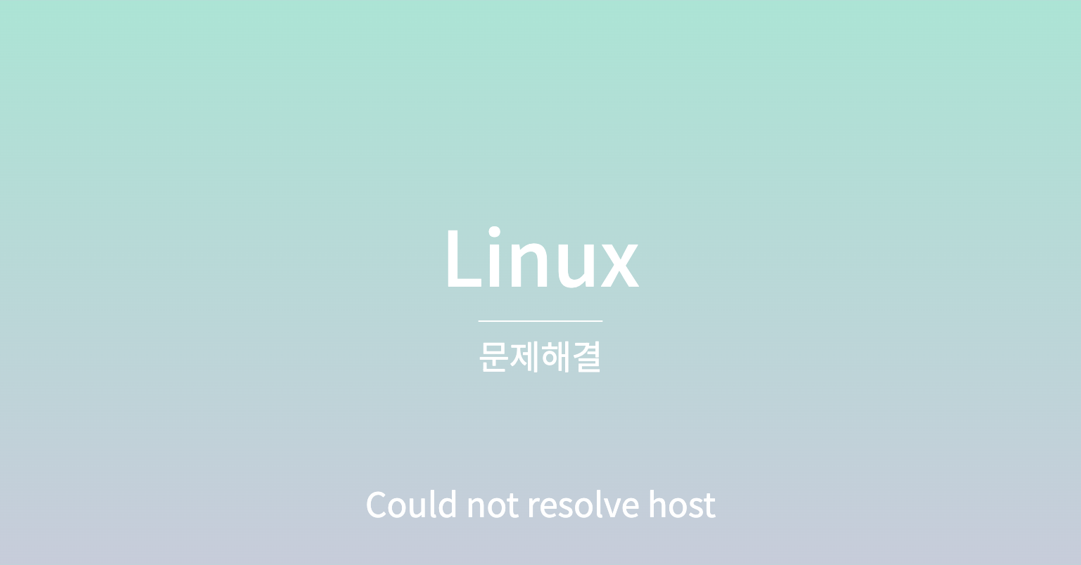  linux could not resolve host 