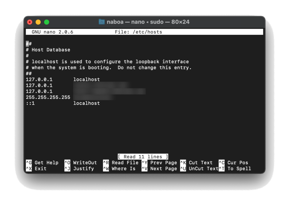 로컬호스트(localhost)를 도메인 주소로 변경하는 방법 (Mac)