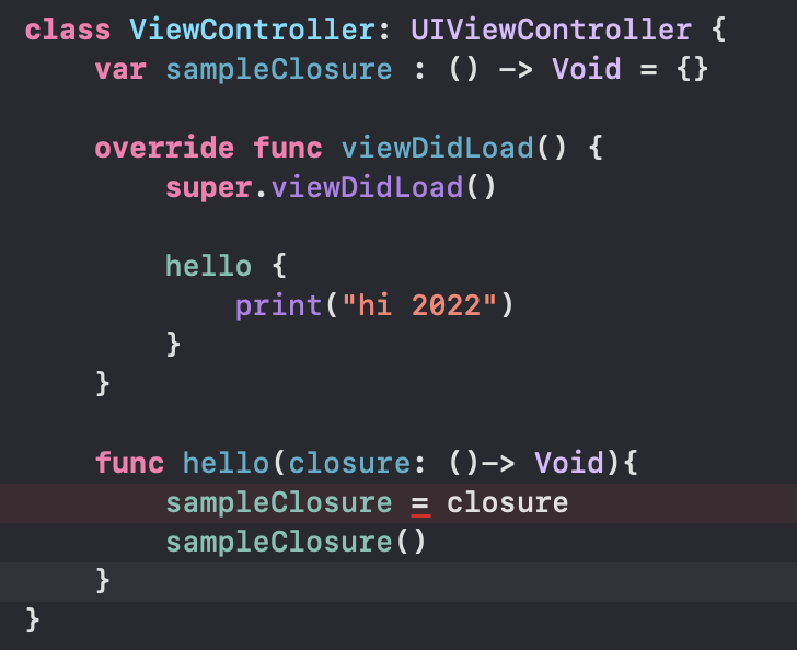 [swift/iOS] Escaping closure