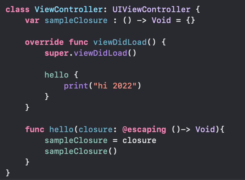 Swift Escaping Closure Return Value