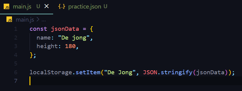 Json Data Storage json 파일과 Web Storage