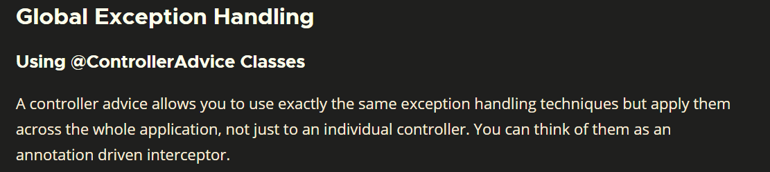 @ControllerAdvice - Exception